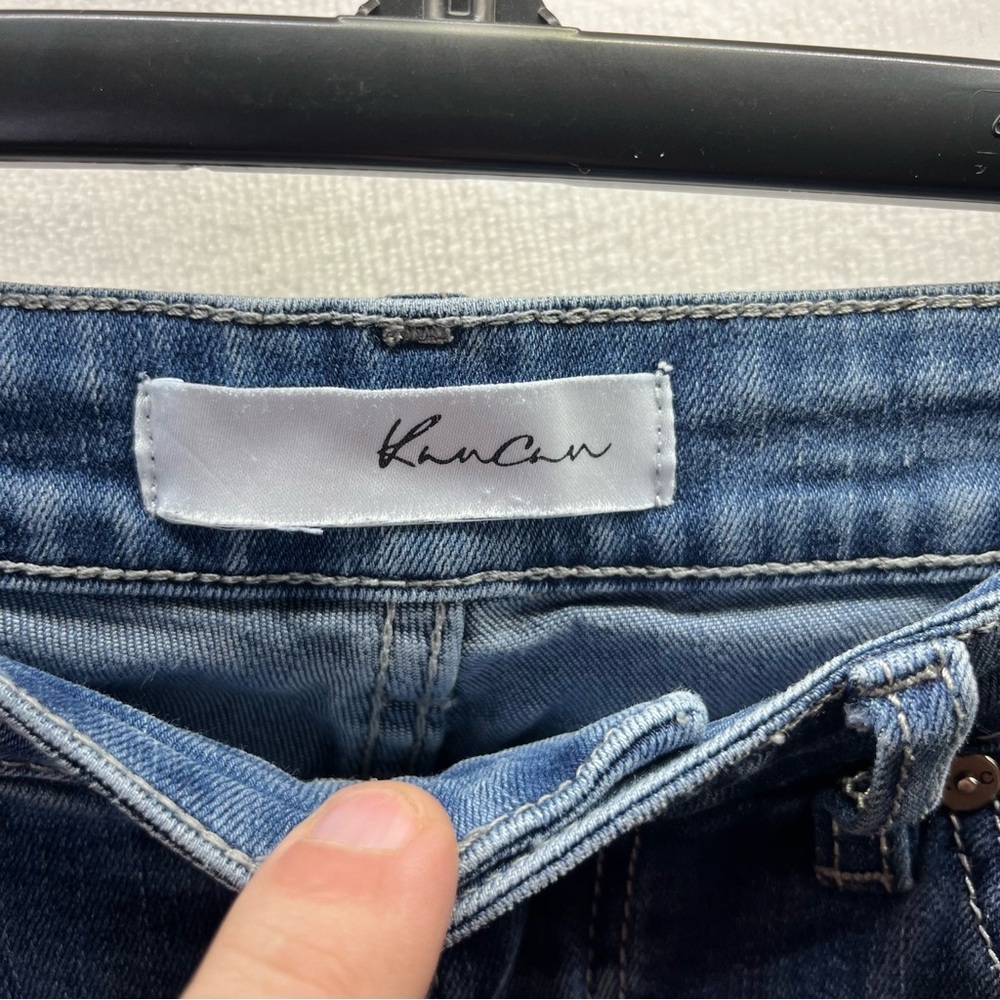 KanCan Distressed Cropped Jeans Womens 9/28 Blue Denim Stretch‎ Cute 2651 - Picture 2 of 9